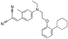 [[4-[[2-(2-cyclohexylphenoxy)ethyl]ethylamino]-2-methylphenyl]methylene]malononitrile CAS#: 54079-60-6