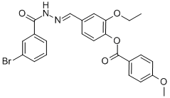 4-[2-(3-bromobenzoyl)carbohydrazonoyl]-2-ethoxyphenyl 4-methoxybenzoate CAS#: 494759-42-1
