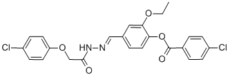 4-{2-[(4-chlorophenoxy)acetyl]carbohydrazonoyl}-2-ethoxyphenyl 4-chlorobenzoate CAS#: 494761-98-7