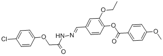 4-{2-[(4-chlorophenoxy)acetyl]carbohydrazonoyl}-2-ethoxyphenyl 4-methoxybenzoate CAS#: 494758-88-2