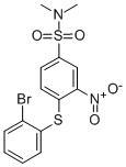 4-[(2-BROMOPHENYL)-THIO]-N,N'-DIMETHYL-3-NITRO-BENZENESULFONAMIDE CAS#: 5510-58-7