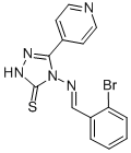 4-[(2-BROMOPHENYL)METHYLIDENEAMINO]-5-PYRIDIN-4-YL-2H-1,2,4-TRIAZOLE-3(4H)-THIONE CAS#: 498537-71-6