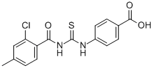 4-[[[(2-CHLORO-4-METHYLBENZOYL)AMINO]THIOXOMETHYL]AMINO]-BENZOIC ACID CAS#: 435283-69-5