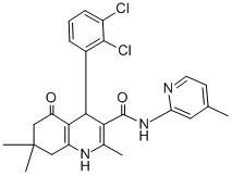 4-(2,3-dichlorophenyl)-2,7,7-trimethyl-N-(4-methyl-2-pyridinyl)-5-oxo-1,4,5,6,7,8-hexahydro-3-quinolinecarboxamide CAS#: 400845-77-4