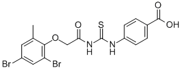 4-[[[[(2,4-DIBROMO-6-METHYLPHENOXY)ACETYL]AMINO]THIOXOMETHYL]AMINO]-BENZOIC ACID CAS#: 531545-30-9