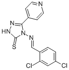 4-[(2,4-DICHLOROPHENYL)METHYLIDENEAMINO]-5-PYRIDIN-4-YL-2H-1,2,4-TRIAZOLE-3(4H)-THIONE CAS#: 488102-67-6