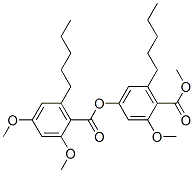 4-[(2,4-Dimethoxy-6-pentylbenzoyl)oxy]-2-methoxy-6-pentylbenzoic acid methyl ester CAS#: 5366-08-5
