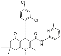 4-(2,4-dichlorophenyl)-2,7,7-trimethyl-N-(6-methyl-2-pyridinyl)-5-oxo-1,4,5,6,7,8-hexahydro-3-quinolinecarboxamide CAS#: 400846-03-9