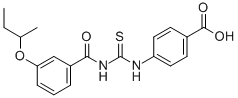 4-[[[[3-(1-METHYLPROPOXY)BENZOYL]AMINO]THIOXOMETHYL]AMINO]-BENZOIC ACID CAS#: 535958-14-6