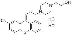 4-[3-(2-chloro-9H-thioxanthen-9-ylidene)propyl]piperazine-1-ethanol dihydrochloride CAS#: 633-59-0