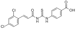 4-[[[[3-(2,4-DICHLOROPHENYL)-1-OXO-2-PROPENYL]AMINO]THIOXOMETHYL]AMINO]-BENZOIC ACID CAS#: 535946-86-2
