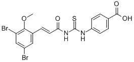 4-[[[[3-(3,5-DIBROMO-2-METHOXYPHENYL)-1-OXO-2-PROPENYL]AMINO]THIOXOMETHYL]AMINO]-BENZOIC ACID CAS#: 532432-36-3