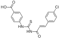 4-[[[[3-(4-CHLOROPHENYL)-1-OXO-2-PROPENYL]AMINO]THIOXOMETHYL]AMINO]-BENZOIC ACID CAS#: 435292-01-6