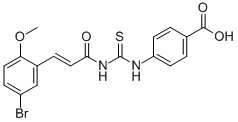 4-[[[[3-(5-BROMO-2-METHOXYPHENYL)-1-OXO-2-PROPENYL]AMINO]THIOXOMETHYL]AMINO]-BENZOIC ACID CAS#: 535936-56-2