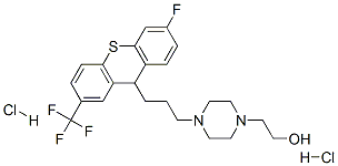 4-[3-[6-fluoro-2-(trifluoromethyl)-9H-thioxanthen-9-yl]propyl]piperazine-1-ethanol dihydrochloride CAS#: 53542-42-0