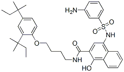 4-[[(3-Aminophenyl)sulfonyl]amino]-N-[4-[2,4-bis(1,1-dimethylpropyl)phenoxy]butyl]-1-hydroxy-2-naphthalenecarboxamide CAS#: 54178-94-8