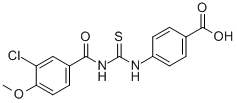 4-[[[(3-CHLORO-4-METHOXYBENZOYL)AMINO]THIOXOMETHYL]AMINO]-BENZOIC ACID CAS#: 434309-56-5