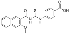 4-[[[[(3-METHOXY-2-NAPHTHALENYL)CARBONYL]AMINO]THIOXOMETHYL]AMINO]-BENZOIC ACID CAS#: 434287-01-1