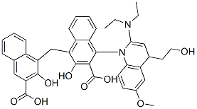 4-[(3-carboxy-2-hydroxy-naphthalen-1-yl)methyl]-3-hydroxy-naphthalene- 2-carboxylic acid, 2-diethylamino-1-(6-methoxyquinolin-4-yl)ethanol CAS#: 5423-42-7