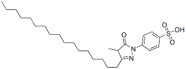 4-(3-heptadecyl-4,5-dihydro-4-methyl-5-oxo-1H-pyrazol-1-yl)benzenesulphonic acid CAS#: 51929-92-1