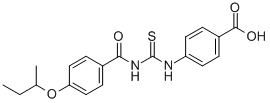 4-[[[[4-(1-METHYLPROPOXY)BENZOYL]AMINO]THIOXOMETHYL]AMINO]-BENZOIC ACID CAS#: 586393-71-7