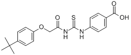 4-[[[[[4-(1,1-DIMETHYLETHYL)PHENOXY]ACETYL]AMINO]THIOXOMETHYL]AMINO]-BENZOIC ACID CAS#: 532404-38-9