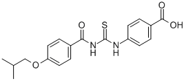 4-[[[[4-(2-METHYLPROPOXY)BENZOYL]AMINO]THIOXOMETHYL]AMINO]-BENZOIC ACID CAS#: 532943-12-7