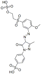 4-[4-[2-Methoxy-5-(2-sulfooxyethylsulfonyl)phenylazo]-3-methyl-5-oxo-2-pyrazolin-1-yl]benzenesulfonic acid CAS#: 56892-20-7