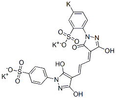 4-[4-[3-[3-Hydroxy-5-oxo-1-(4-potassiosulfophenyl)-2-pyrazolin-4-ylidene]-1-propenyl]-3,5-dihydroxy-1H-pyrazol-1-yl]benzenesulfonic acid potassium salt CAS#: 59386-87-7