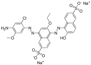 4-[(4-Amino-2-chloro-5-methoxyphenyl)azo]-2-ethoxy-2'-hydroxy-[1,1'-azobisnaphthalene]-6,6'-disulfonic acid disodium salt CAS#: 6369-27-3