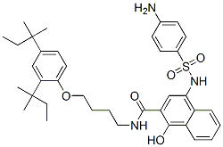 4-[[(4-Aminophenyl)sulfonyl]amino]-N-[4-[2,4-bis(1,1-dimethylpropyl)phenoxy]butyl]-1-hydroxy-2-naphthalenecarboxamide CAS#: 54179-19-0