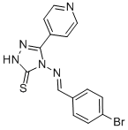 4-[(4-BROMOPHENYL)METHYLIDENEAMINO]-5-PYRIDIN-4-YL-2H-1,2,4-TRIAZOLE-3(4H)-THIONE CAS#: 500278-32-0