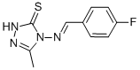 4-[(4-FLUOROPHENYL)METHYLIDENEAMINO]-5-METHYL-2H-1,2,4-TRIAZOLE-3(4H)-THIONE CAS#: 428847-06-7