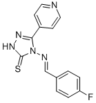 4-[(4-FLUOROPHENYL)METHYLIDENEAMINO]-5-PYRIDIN-4-YL-2H-1,2,4-TRIAZOLE-3(4H)-THIONE CAS#: 488803-79-8