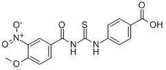 4-[[[(4-METHOXY-3-NITROBENZOYL)AMINO]THIOXOMETHYL]AMINO]-BENZOIC ACID CAS#: 433947-79-6