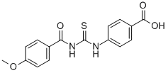 4-[[[(4-METHOXYBENZOYL)AMINO]THIOXOMETHYL]AMINO]-BENZOIC ACID CAS#: 434310-26-6