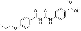 4-[[[(4-PROPOXYBENZOYL)AMINO]THIOXOMETHYL]AMINO]-BENZOIC ACID CAS#: 434308-61-9