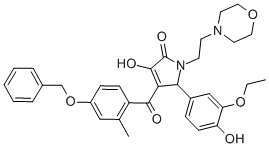 4-[4-(benzyloxy)-2-methylbenzoyl]-5-(3-ethoxy-4-hydroxyphenyl)-3-hydroxy-1-[2-(4-morpholinyl)ethyl]-1,5-dihydro-2H-pyrrol-2-one CAS#: 488841-73-2