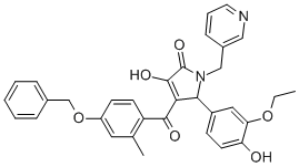 4-[4-(benzyloxy)-2-methylbenzoyl]-5-(3-ethoxy-4-hydroxyphenyl)-3-hydroxy-1-(3-pyridinylmethyl)-1,5-dihydro-2H-pyrrol-2-one CAS#: 488096-74-8