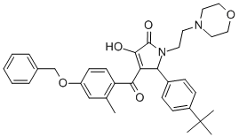 4-[4-(benzyloxy)-2-methylbenzoyl]-5-(4-tert-butylphenyl)-3-hydroxy-1-[2-(4-morpholinyl)ethyl]-1,5-dihydro-2H-pyrrol-2-one CAS#: 497248-21-2