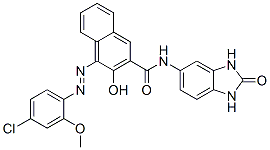 4-[(4-chloro-2-methoxyphenyl)azo]-N-(2,3-dihydro-2-oxo-1H-benzimidazol-5-yl)-3-hydroxynaphthalene-2-carboxamide CAS#: 51920-11-7