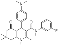 4-[4-(dimethylamino)phenyl]-N-(3-fluorophenyl)-2,7,7-trimethyl-5-oxo-1,4,5,6,7,8-hexahydro-3-quinolinecarboxamide CAS#: 421567-29-5