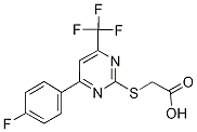 {[4-(4-fluorophenyl)-6-(trifluoromethyl)pyrimidin-2-yl]thio}acetic acid CAS#: 505049-36-5