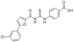 4-[[[[[5-(3-CHLOROPHENYL)-2-FURANYL]CARBONYL]AMINO]THIOXOMETHYL]AMINO]-BENZOIC ACID CAS#: 533922-31-5