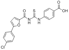 4-[[[[[5-(4-CHLOROPHENYL)-2-FURANYL]CARBONYL]AMINO]THIOXOMETHYL]AMINO]-BENZOIC ACID CAS#: 532939-09-6