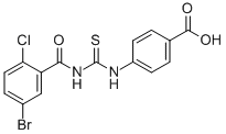 4-[[[(5-BROMO-2-CHLOROBENZOYL)AMINO]THIOXOMETHYL]AMINO]-BENZOIC ACID CAS#: 434303-16-9