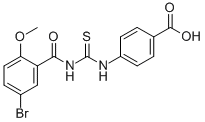 4-[[[(5-BROMO-2-METHOXYBENZOYL)AMINO]THIOXOMETHYL]AMINO]-BENZOIC ACID CAS#: 435288-28-1