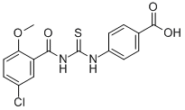 4-[[[(5-CHLORO-2-METHOXYBENZOYL)AMINO]THIOXOMETHYL]AMINO]-BENZOIC ACID CAS#: 532422-17-6