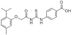 4-[[[[[5-METHYL-2-(1-METHYLETHYL)PHENOXY]ACETYL]AMINO]THIOXOMETHYL]AMINO]-BENZOIC ACID CAS#: 532389-58-5