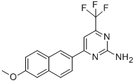 4-(6-METHOXY-2-NAPHTHYL)-6-(TRIFLUOROMETHYL)PYRIMIDIN-2-AMINE CAS#: 519056-66-7